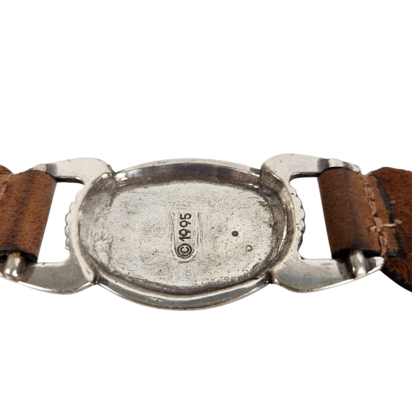 Vintage Brown Leather Concho Belt Western Boho Southwestern Womens Size 26 - Picture 9 of 11